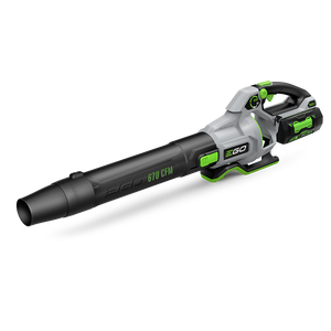 Ego leafblower on a checkered background.