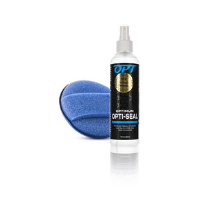Optimum Hyper Seal 8oz bottle and applicator front view on a white background.