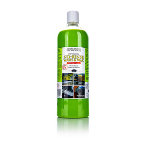 A bottle of Optimum No Rinse Wash and Wax on a white background.