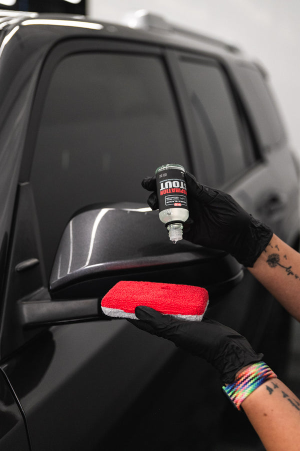 P&S Inspiration Stout being used on a side mirror on a toyota 4 runner