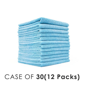 Premium Terry 12x12 light blue stacked view with the text "Case of 30(12 Packs)" on a white background.