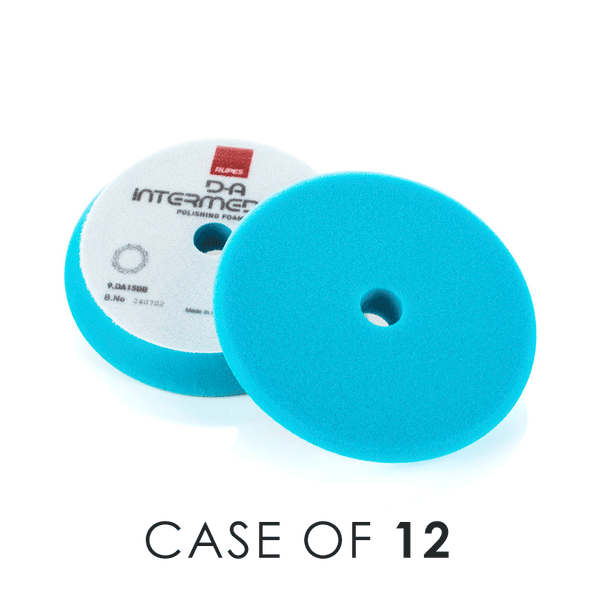 Rupes D-A INTERMEDIATE High Performance Cut & Finish Foam Pad Blue 5 inch Case of 12