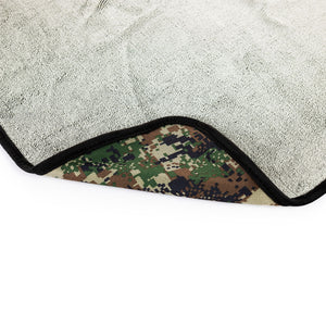 The Rag Company Slim Dryer Digital Camo 25 x 35 corner view on a white background.