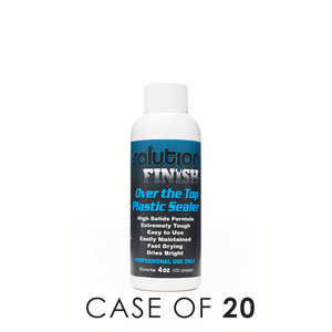 Solution Finish Over the Top Plastic Sealer 4 oz bottle case of 20 on a white background.