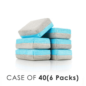 The Rag Company Ultra No Soak Detailing Applicator 3x5 with the text "Case of 40(6 Packs)" on a white background.