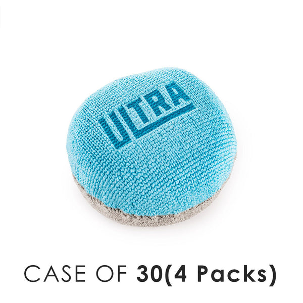 Blue TRC Ultra Pearl Puck on a white background, with the text "case of 30 (4 packs)".