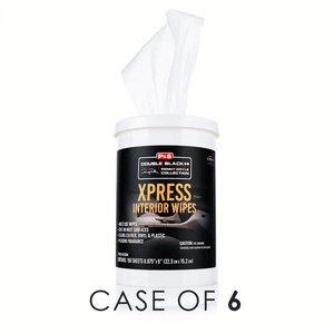 A bucket of P&S Xpress Interior Wipes on a white background with the text 'Case of 6'.