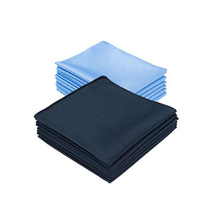 TRC Diamond Weave Glass & Window Towel Blue and Black Stacks 