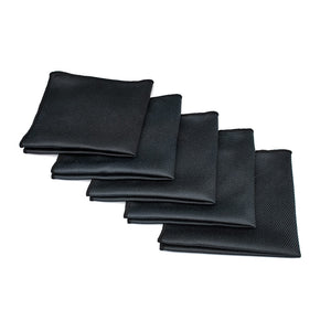 TRC Diamond Weave Glass & Window Towel Black 16x16 5 Pack