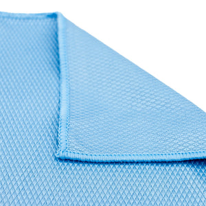 TRC Diamond Weave Glass & Window Towel Blue Corner