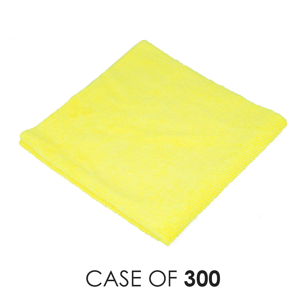 The Rag Company 51616-E-300-YEL 16x16 EDGELESS Microfiber Towel Yellow 10  PACK 
