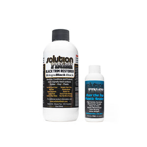 Solution Finish Black Trim Restorer + Over the Top Plastic Sealer Combo