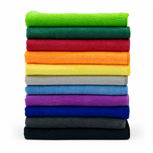 Car wash towels colors on a white background.