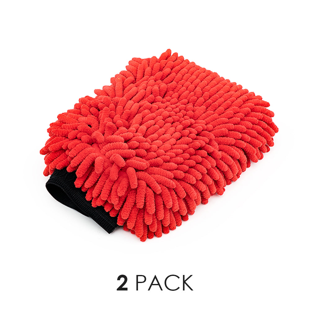 2Packs Car Wash Mitt Auto House Cleaning Towel Sponge Gloves Scratch Lint  Free