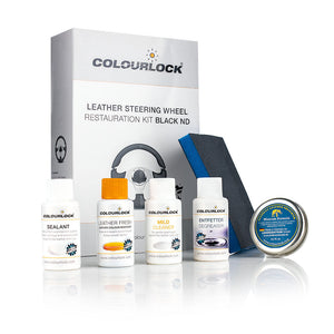 Colourlock Leather Steering Wheel Restauration Kit Black ND Box Contents