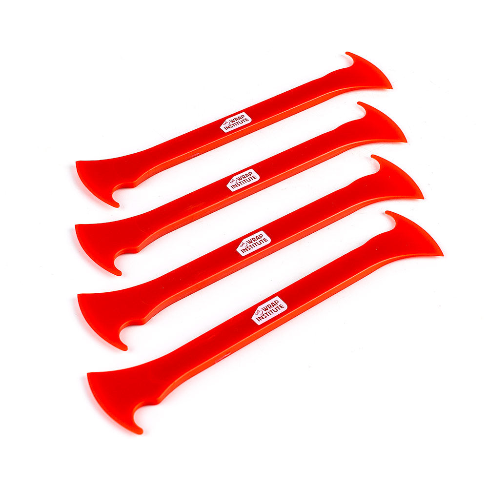 The Wrap Institute – Double Axe Vinyl Wrap/PPF Tool – Red (4-Pack)