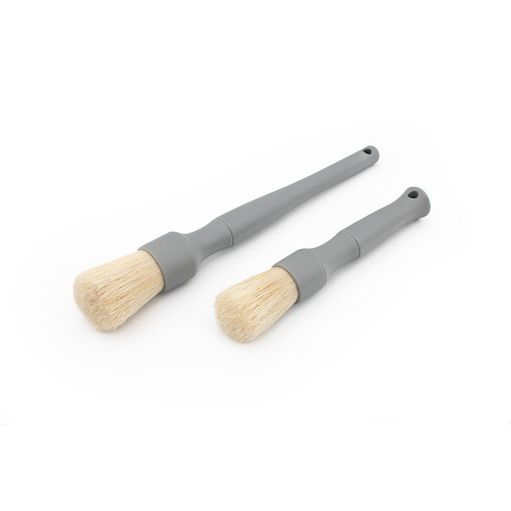Proper Detailing Co. Detailing Brush Set 3 Pack Natural Boars Hair Detailing Brushes, Clean Interior or Exterior, Wheels, Tires, Engine Bay, Leather