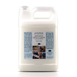 Optimum Opti Clean 1 gallon jug on a white background. 