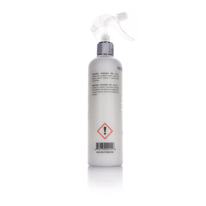 The back of a spray bottle of Opti-Coat Protectant Plus on a white background.