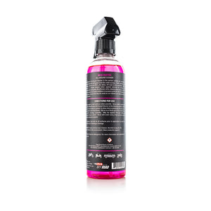 The back of a bottle of P&S Mud Buster on a white background.