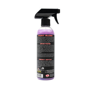 The back of a spray bottle of P & S Paint Gloss on a white background.