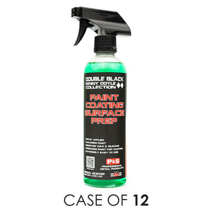 A spray bottle of P & S Paint Surface Prep on a white background with the text 'Case of 12'.