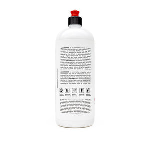 The back of a bottle of Rupes Uno Protect on a white background