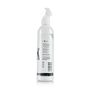 The back of a spray bottle of Stjarnagloss Mork on a white background.