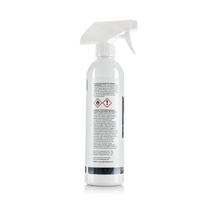The back of a spray bottle of Stjarnagloss Mork on a white background.