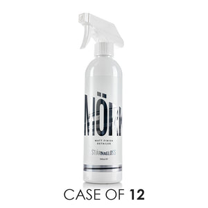 A spray bottle of Stjarnagloss Matt Finish Detailer on a white background with the text 'Case of 12'.