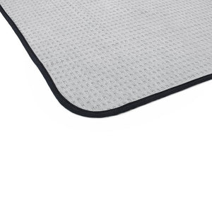 The Rag Company The Big One Ice Grey towel corner on a white background.